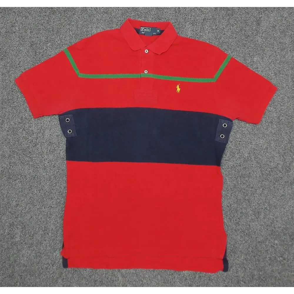 Vintage Polo Ralph Lauren Vented Color Block Y2K Oversized Rugby Polo XL